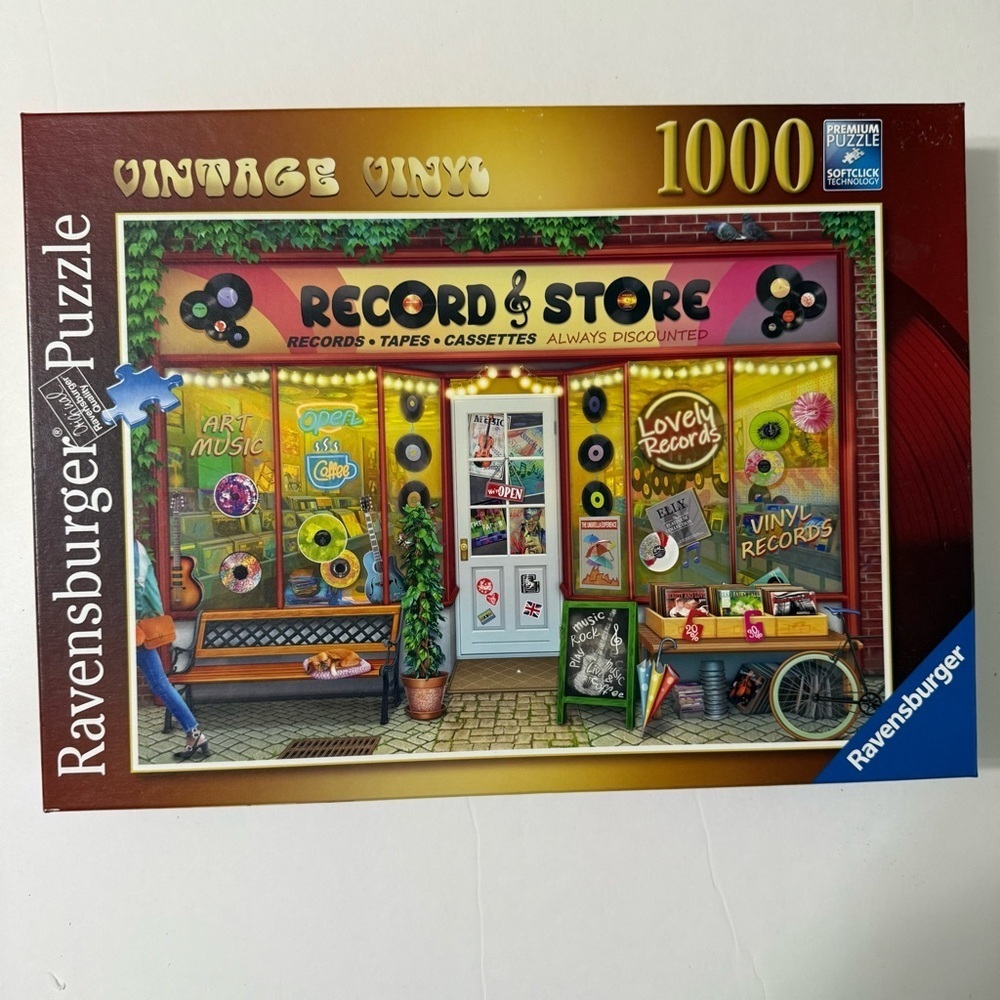 Ravensburger Record Store Puzzle with Vibrant Colors 1000 pieces